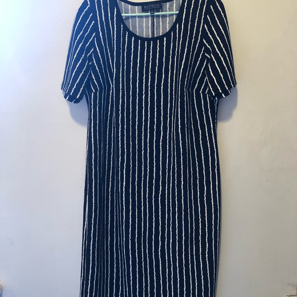 Eloquii vertical striped dress